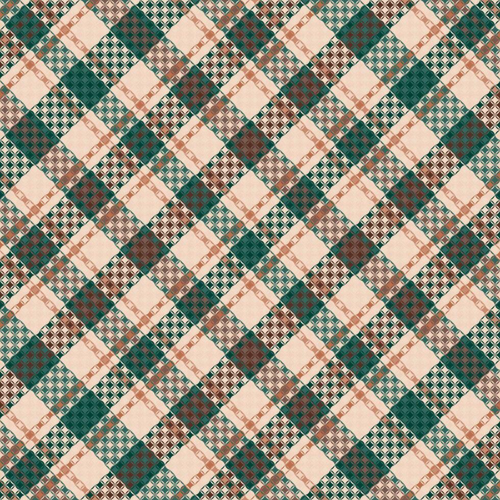 Tartan plaid pattern with texture and coffee color. vector