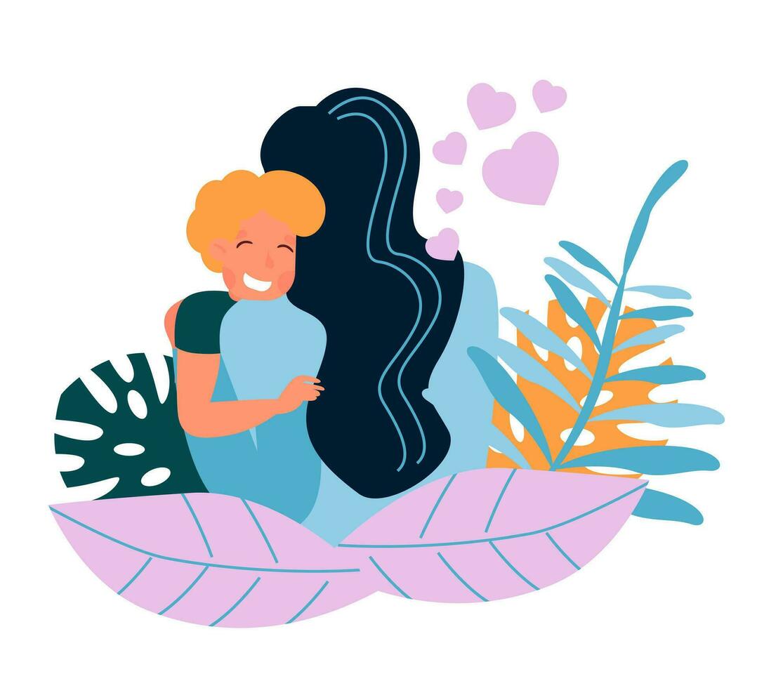 Vector Illustration of happy family