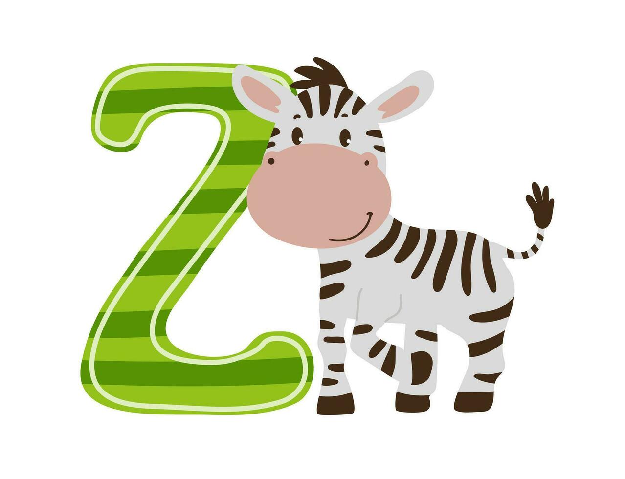 English Letter with Animal vector