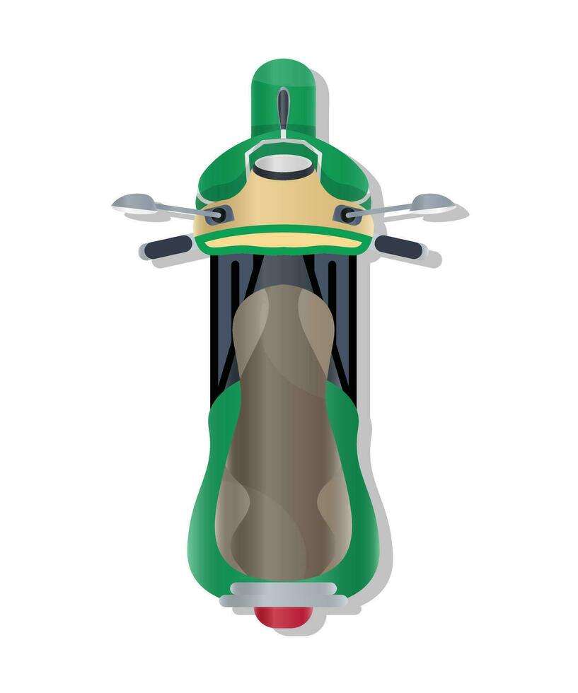 Vector illustration top view of realistic transport