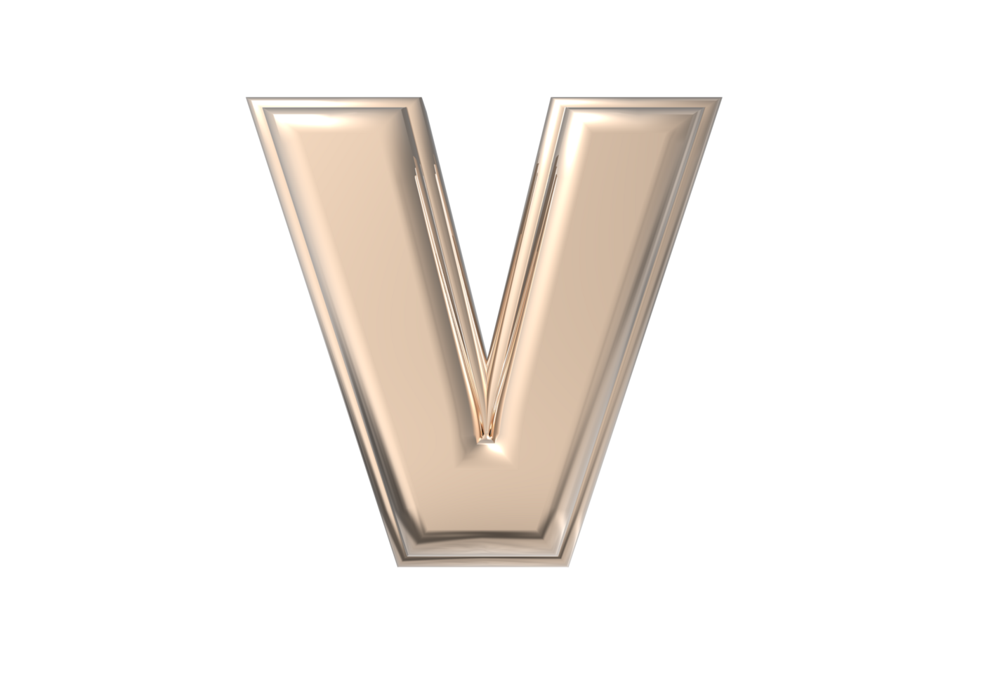 texto uma para z 3d com estilo cor dourado png