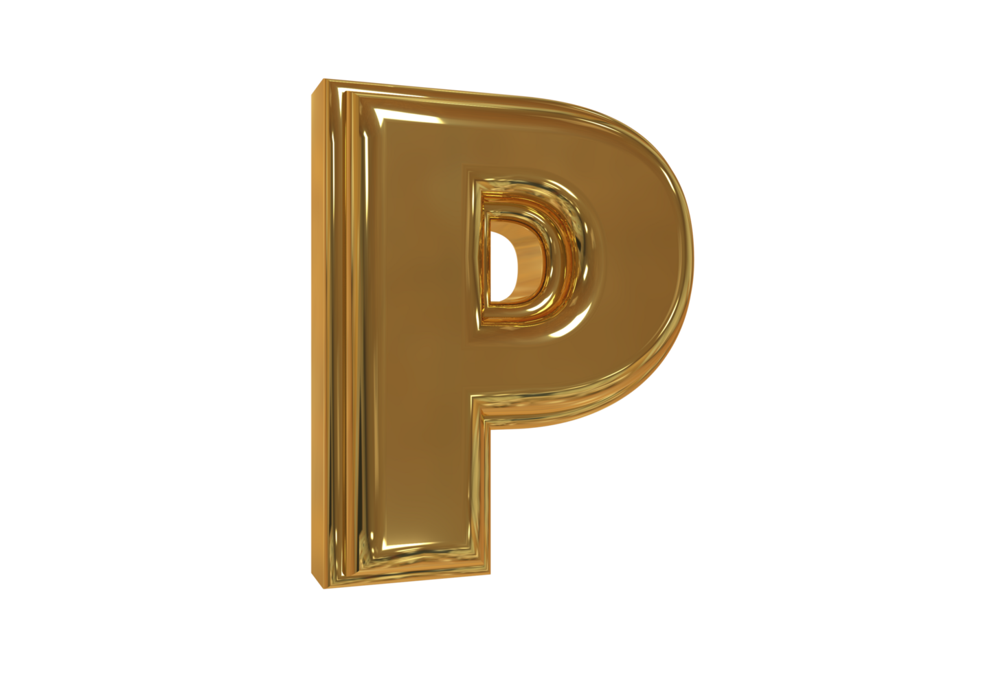 Style text 3d A to Z with color gold png