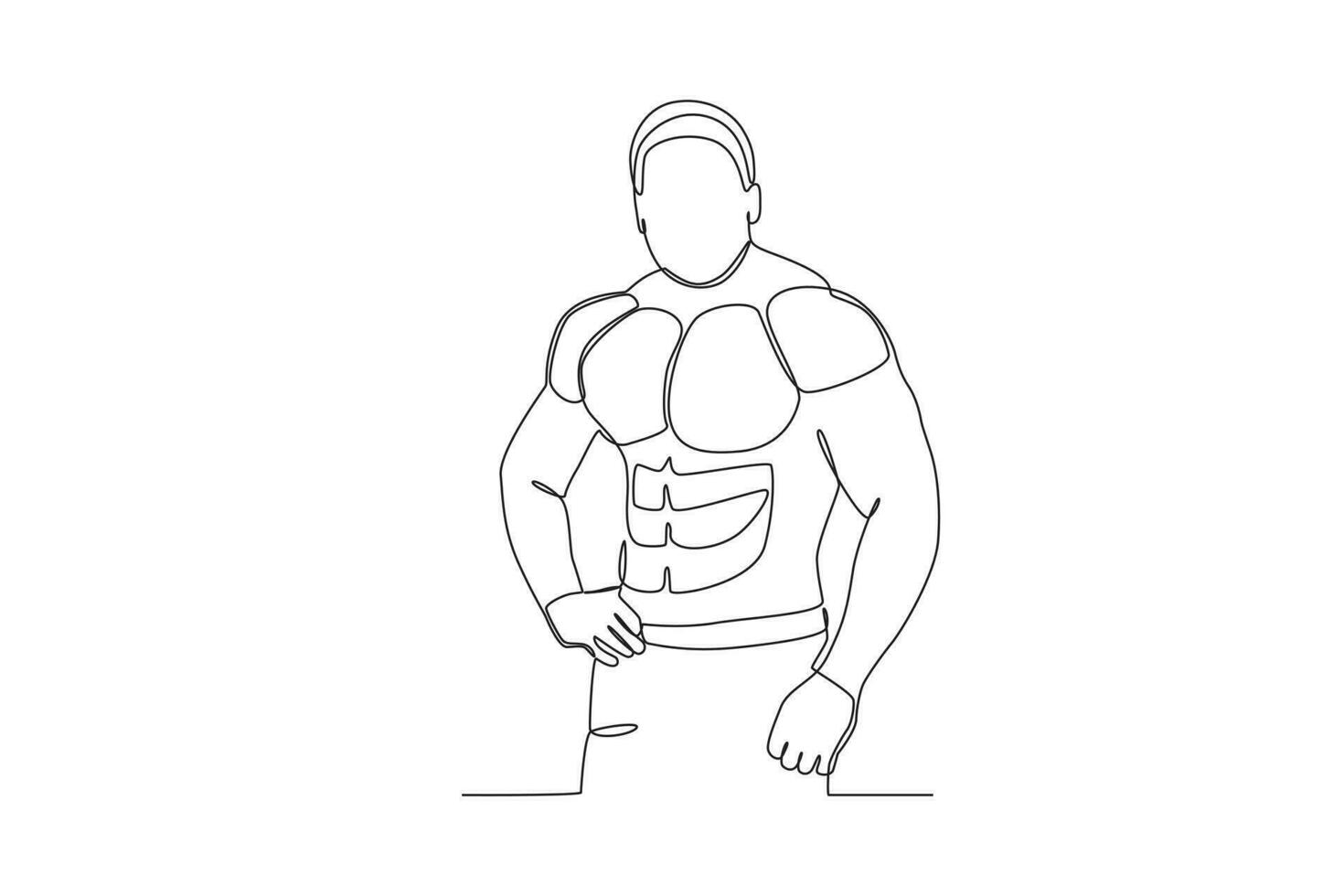An athletic body man vector