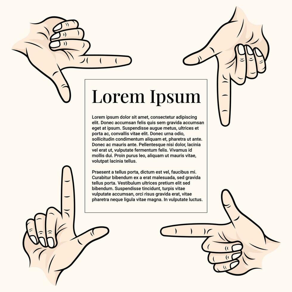 Illustration of Banner with Hand Gestures vector