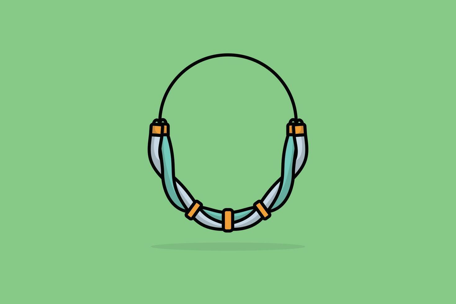 Female Fashion Elegant Beads Necklace vector illustration. Beauty fashion objects icon concept. Stylish and casual trendy necklace vector design.