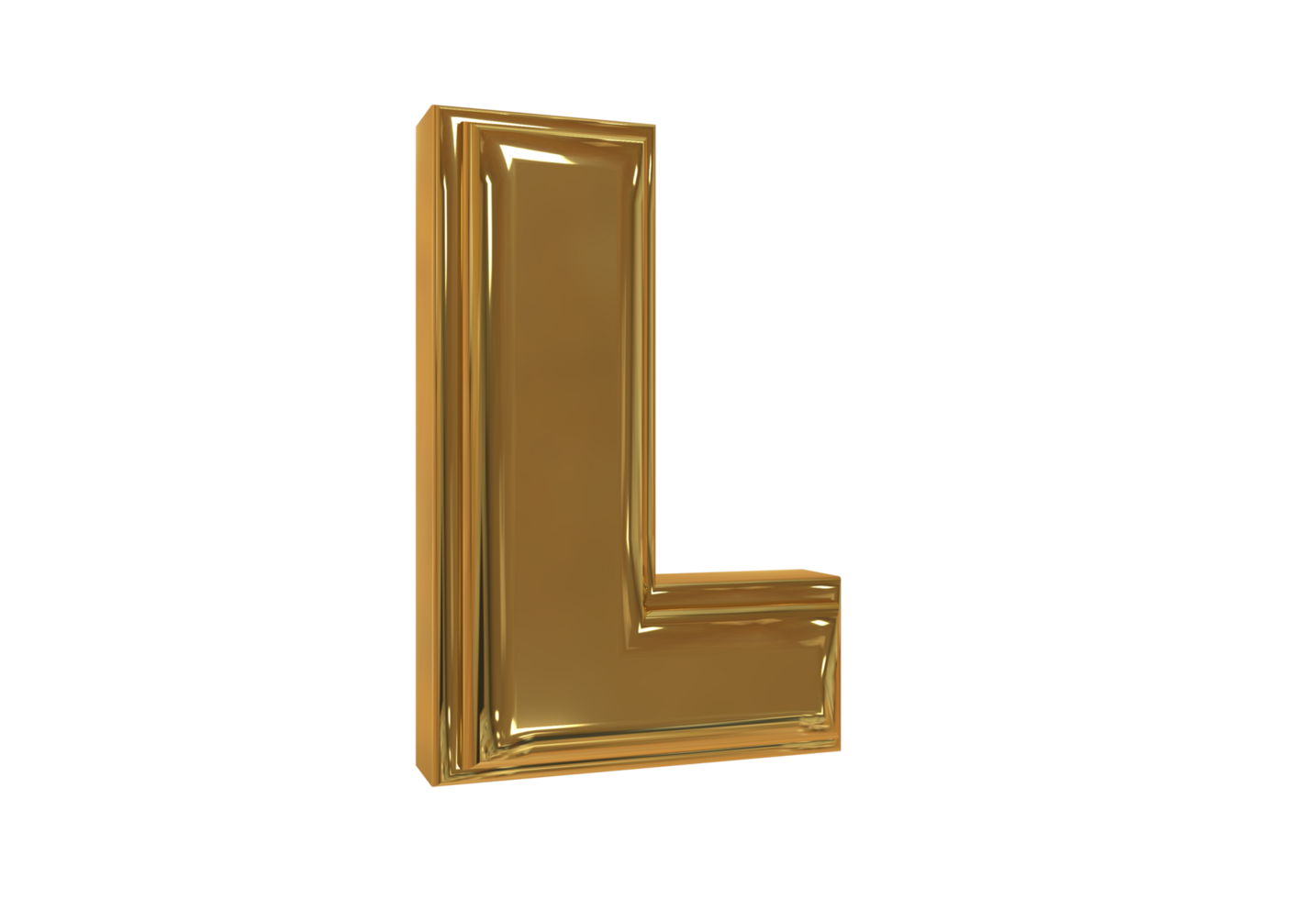 Style text 3d A to Z with color gold png