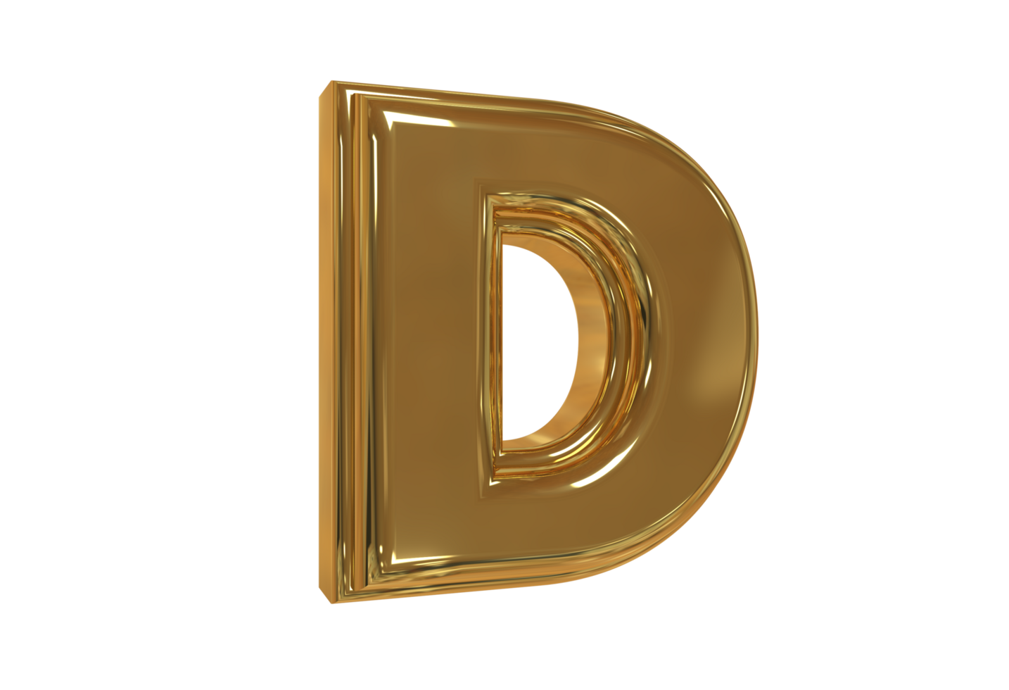 Style text 3d A to Z with color gold png