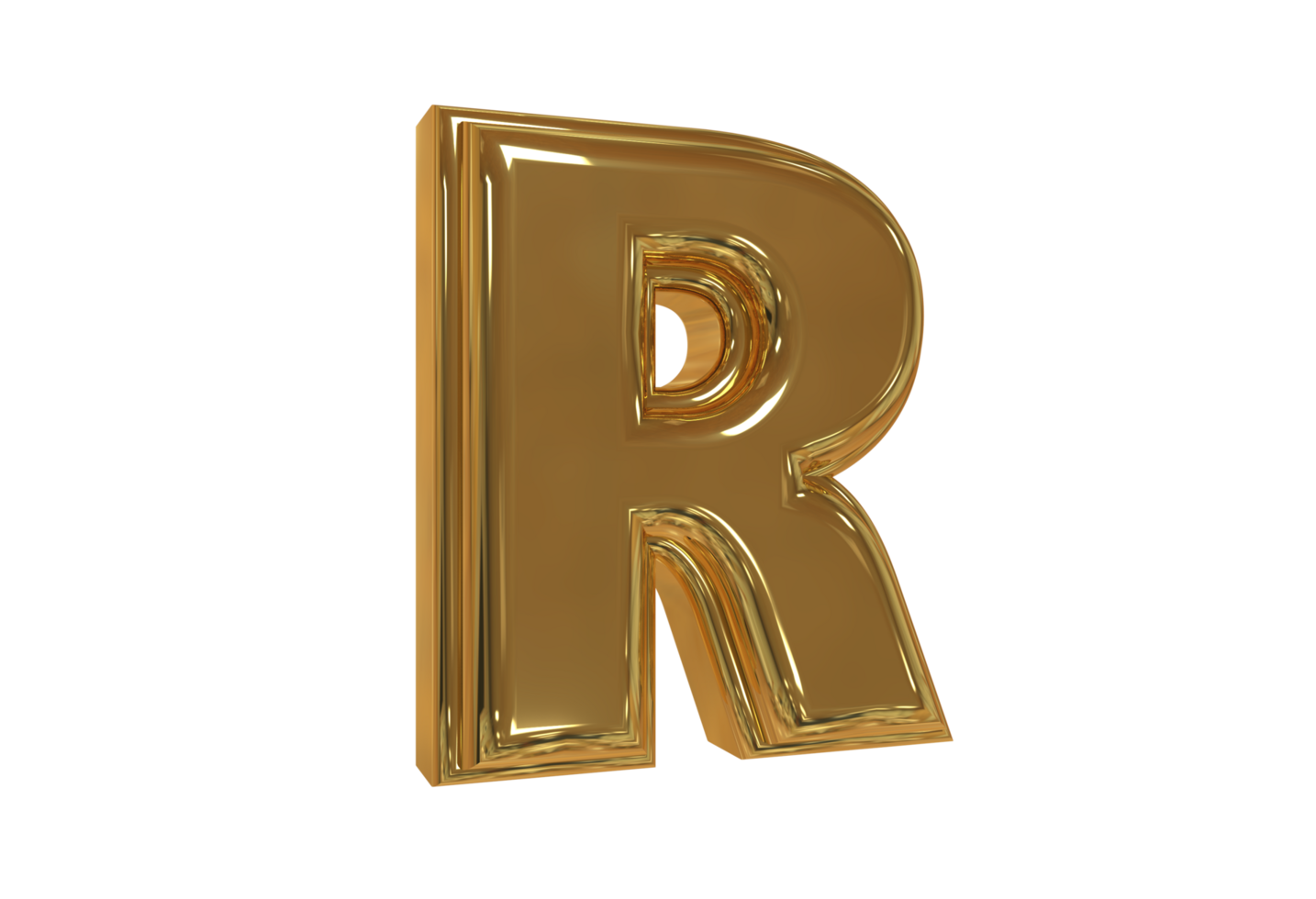 Style text 3d A to Z with color gold png