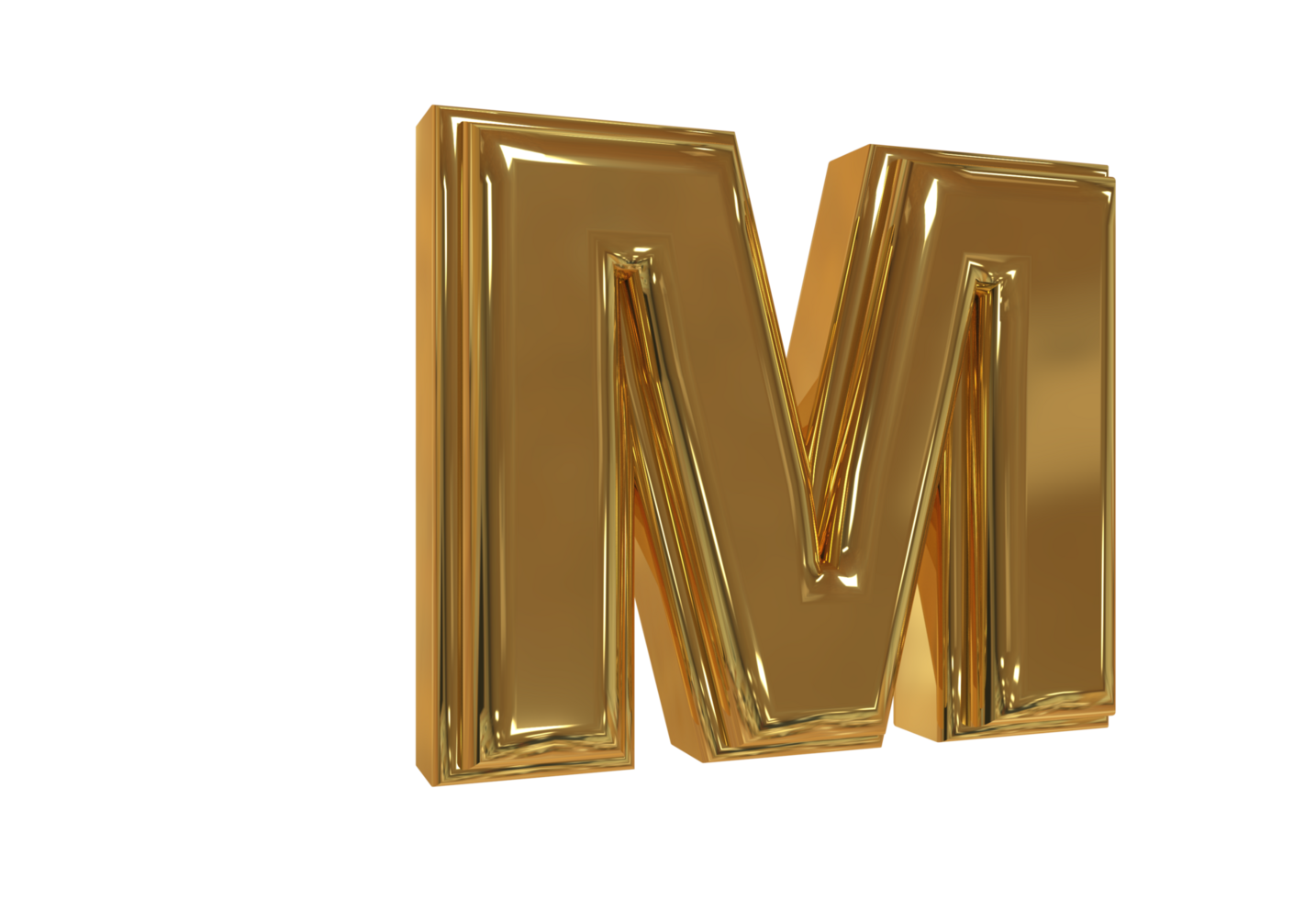 Style text 3d A to Z with color gold png