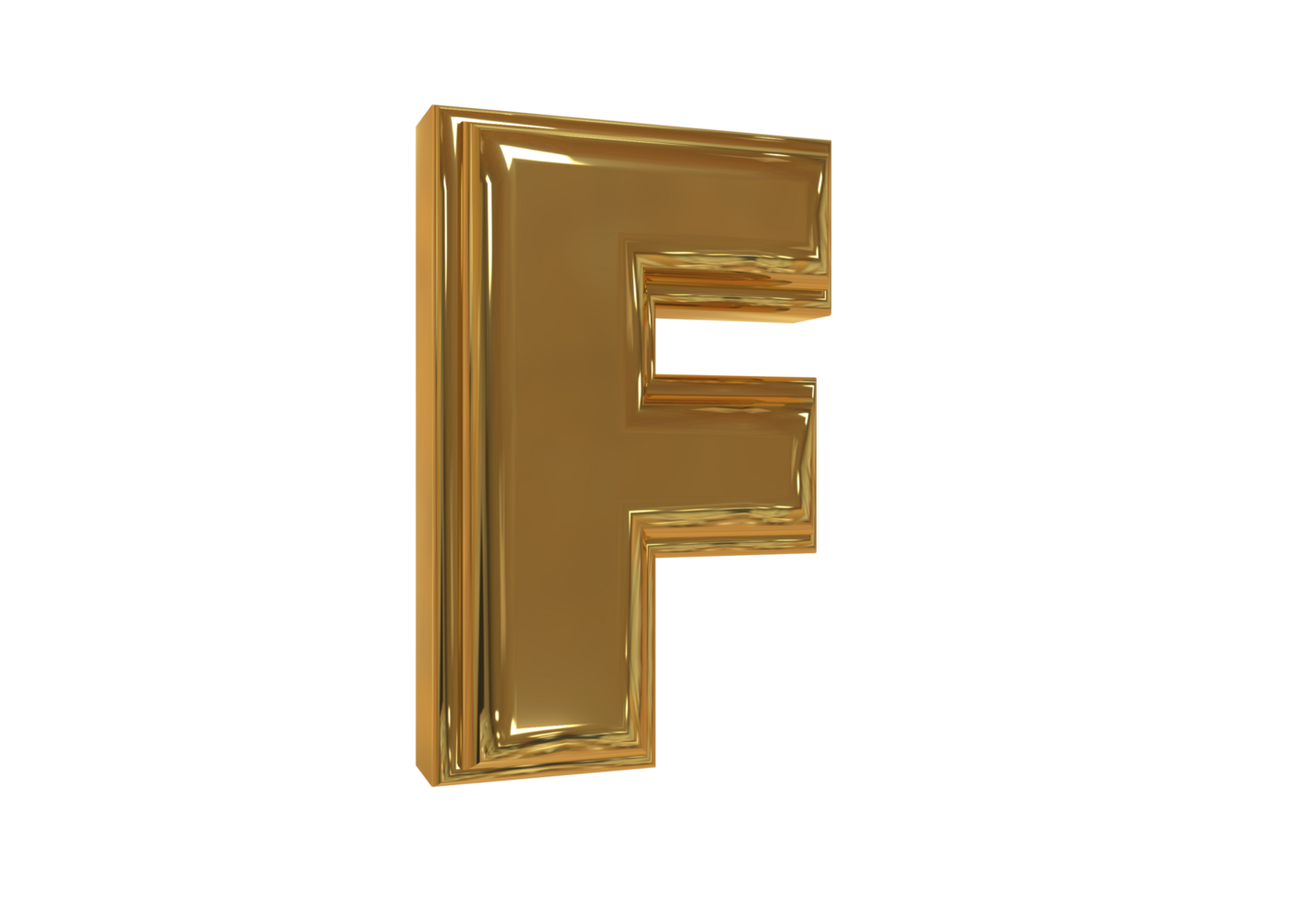 Style text 3d A to Z with color gold png