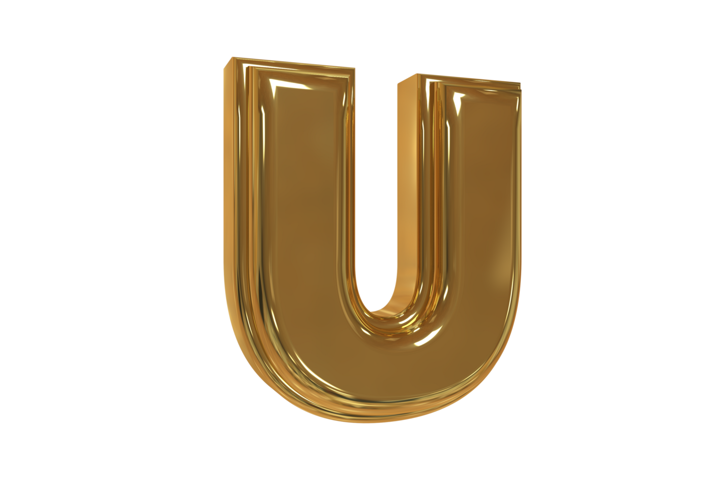 Style text 3d A to Z with color gold png