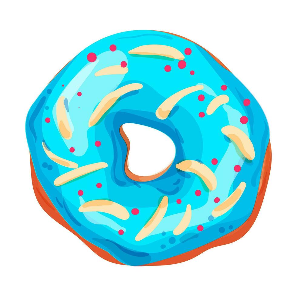 vector ilustración de brillante y apetitoso rosquilla