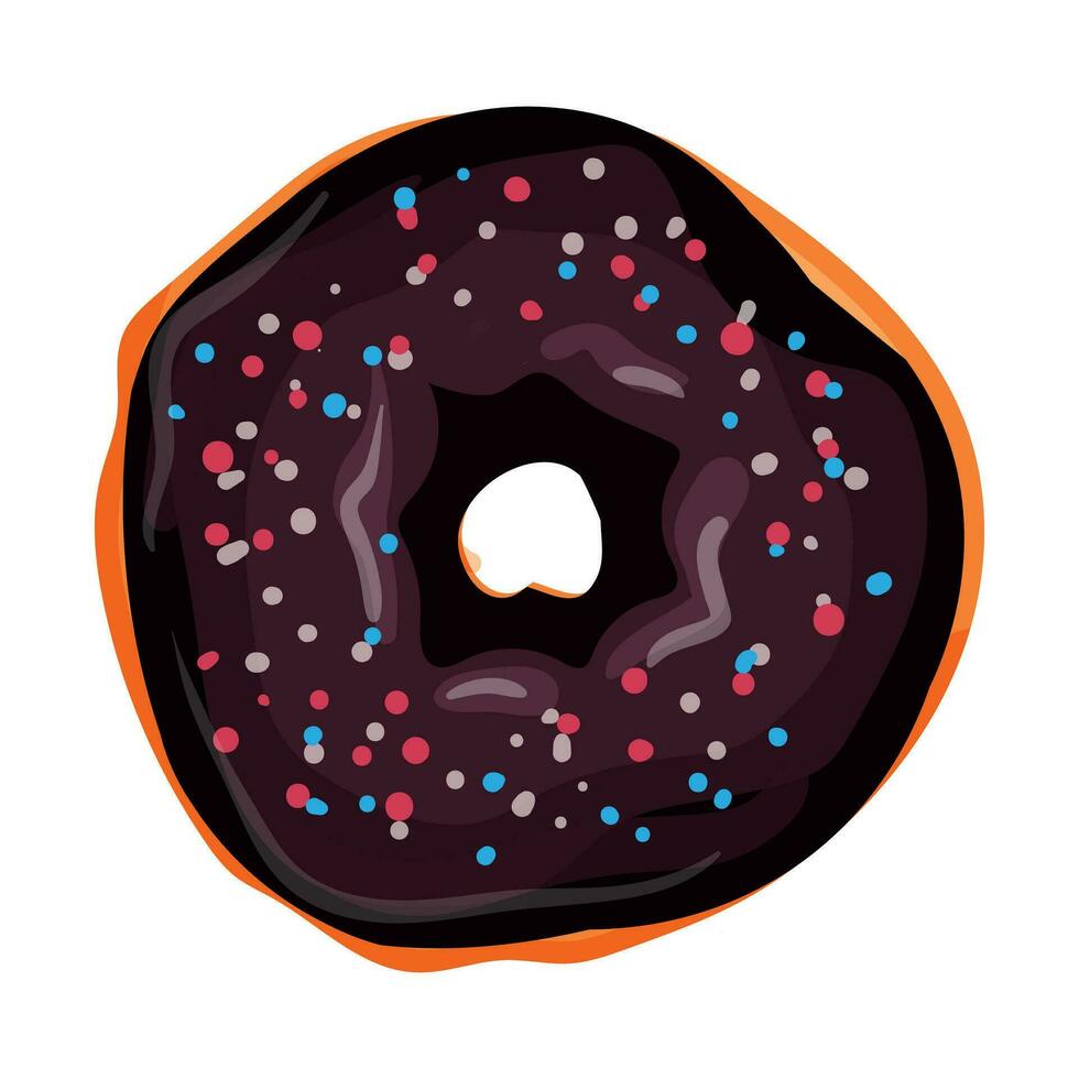 vector ilustración de brillante y apetitoso rosquilla