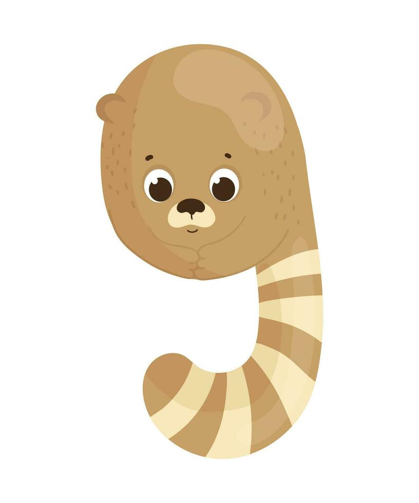 English Letter in the Form of the Animal vector
