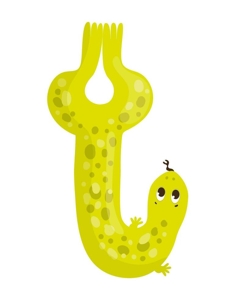English Letter in the Form of the Animal vector