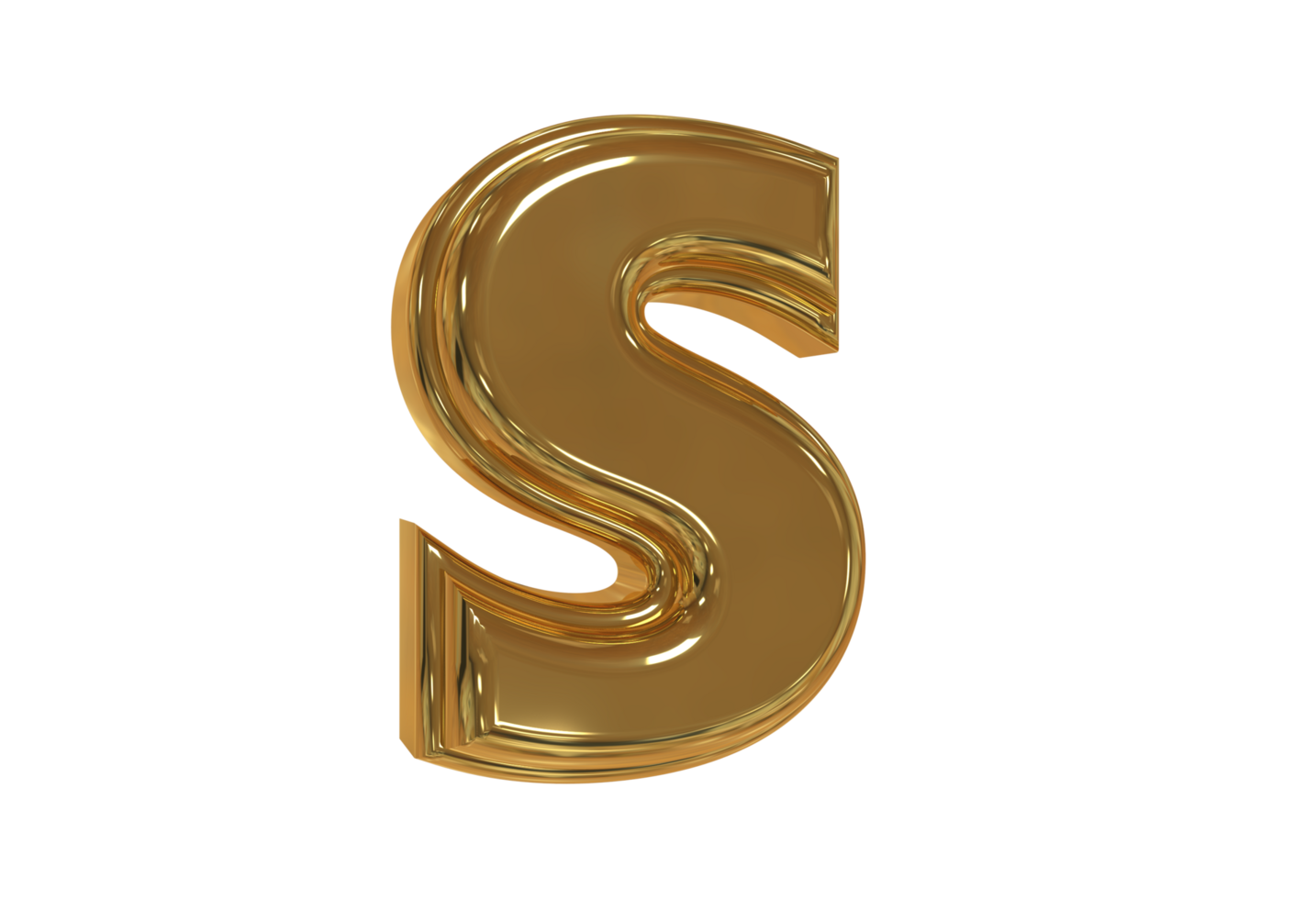 Style text 3d A to Z with color gold png