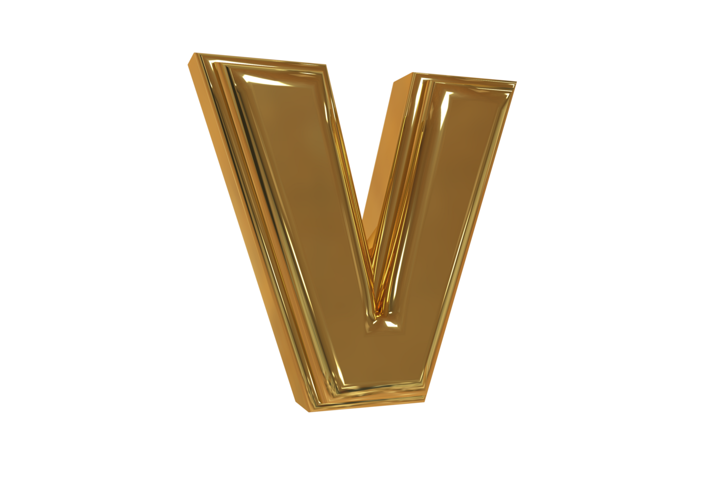 Style text 3d A to Z with color gold png
