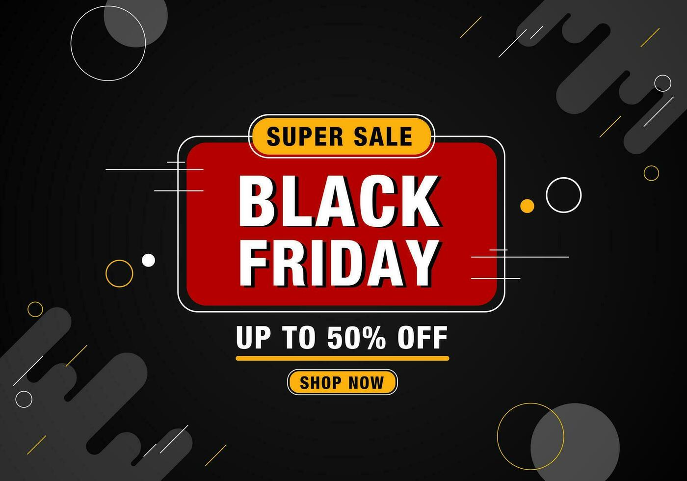 Flat Black Friday sale background vector