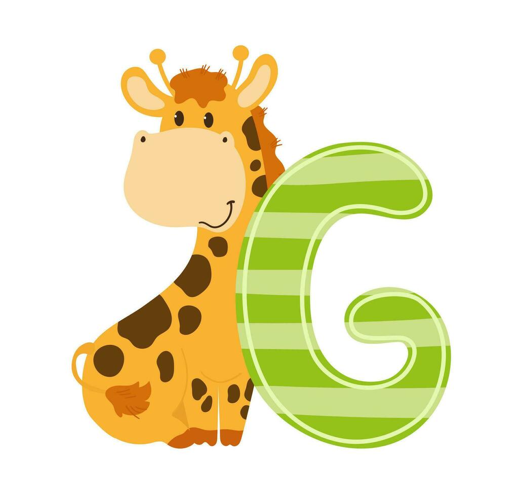 English Letter with Animal vector