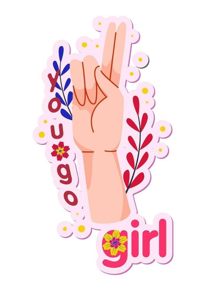 Sticker of Feminism vector