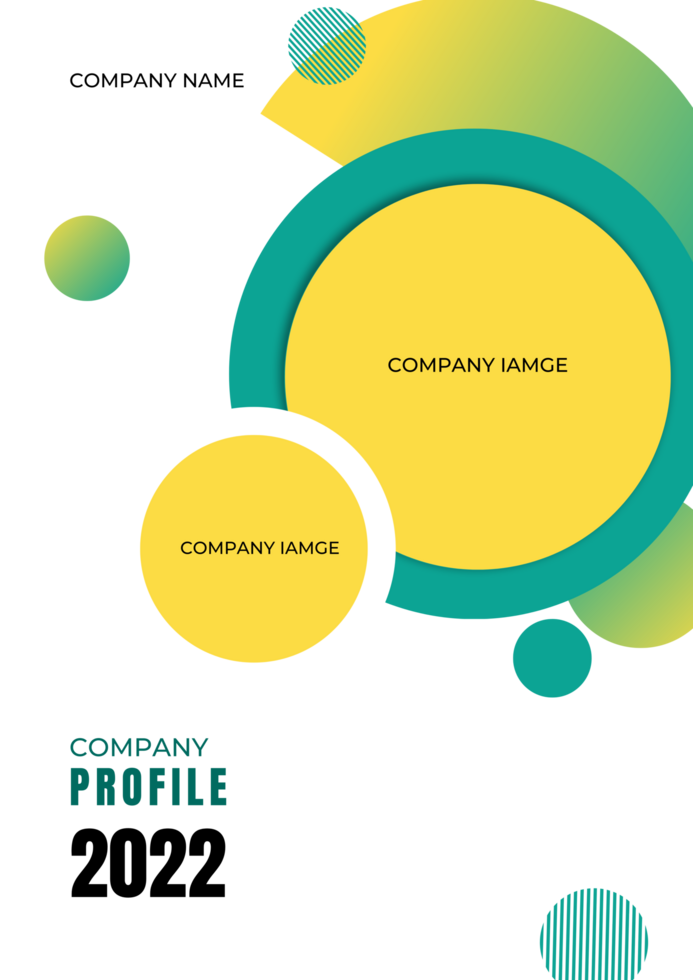 Annual report brochure flyer design PNG template