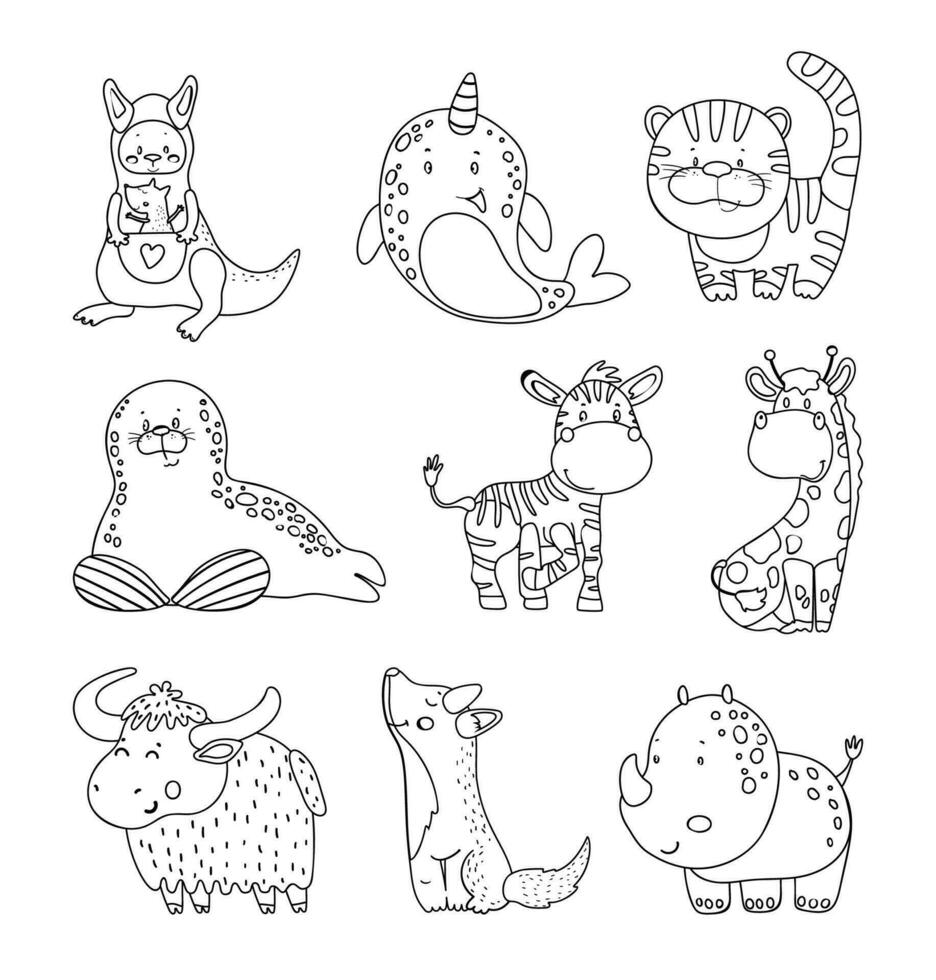 Collection of Vector Linear Illustrations