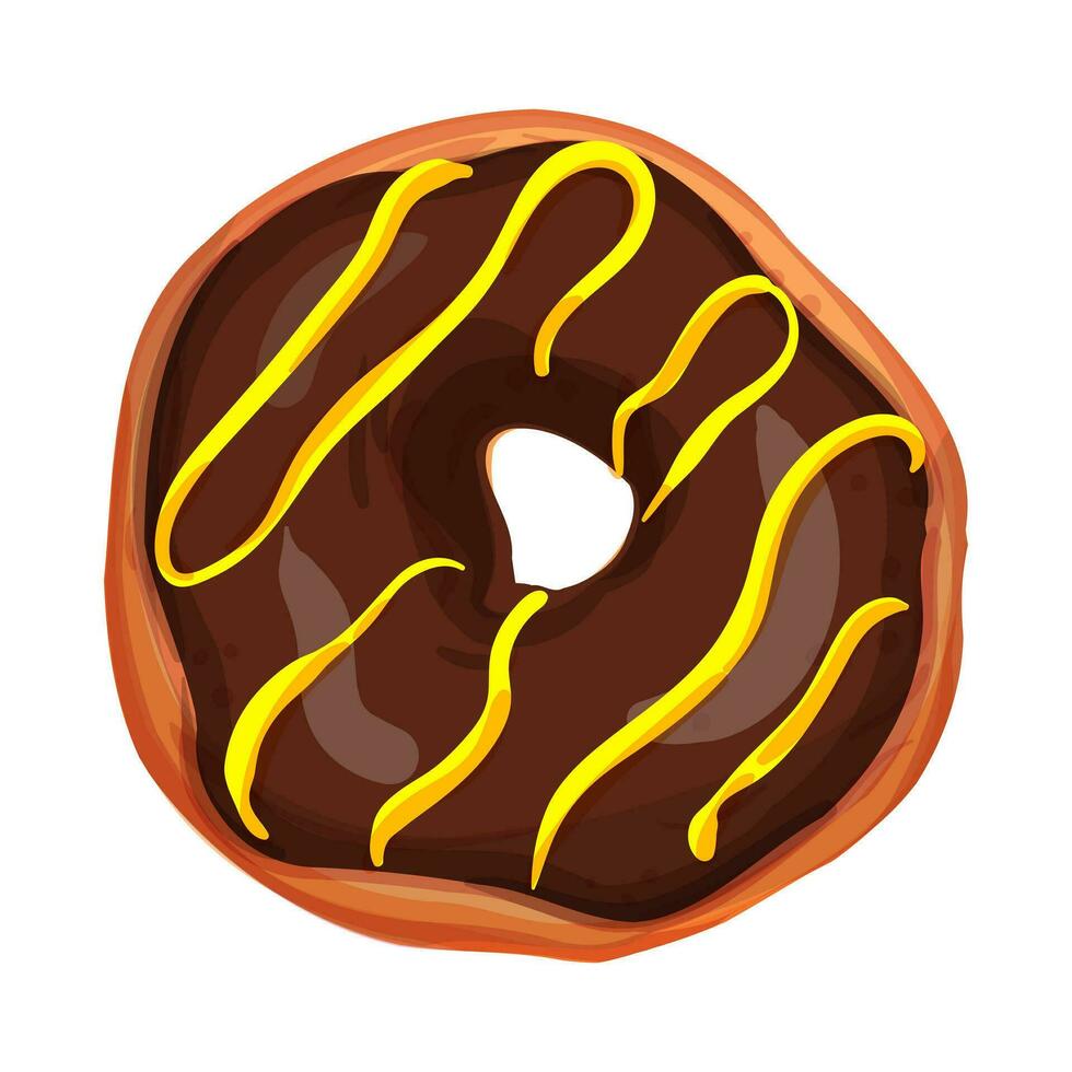 Vector illustration of bright and appetizing donut