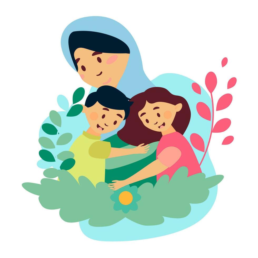 vector ilustración de contento familia