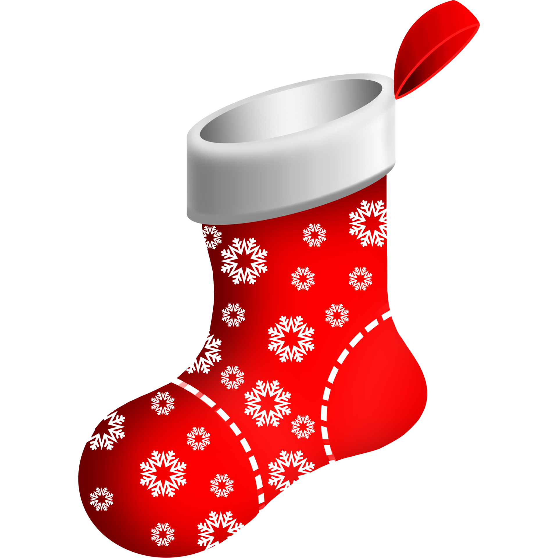 Red Christmas stocking on transparent background. 32045977 PNG