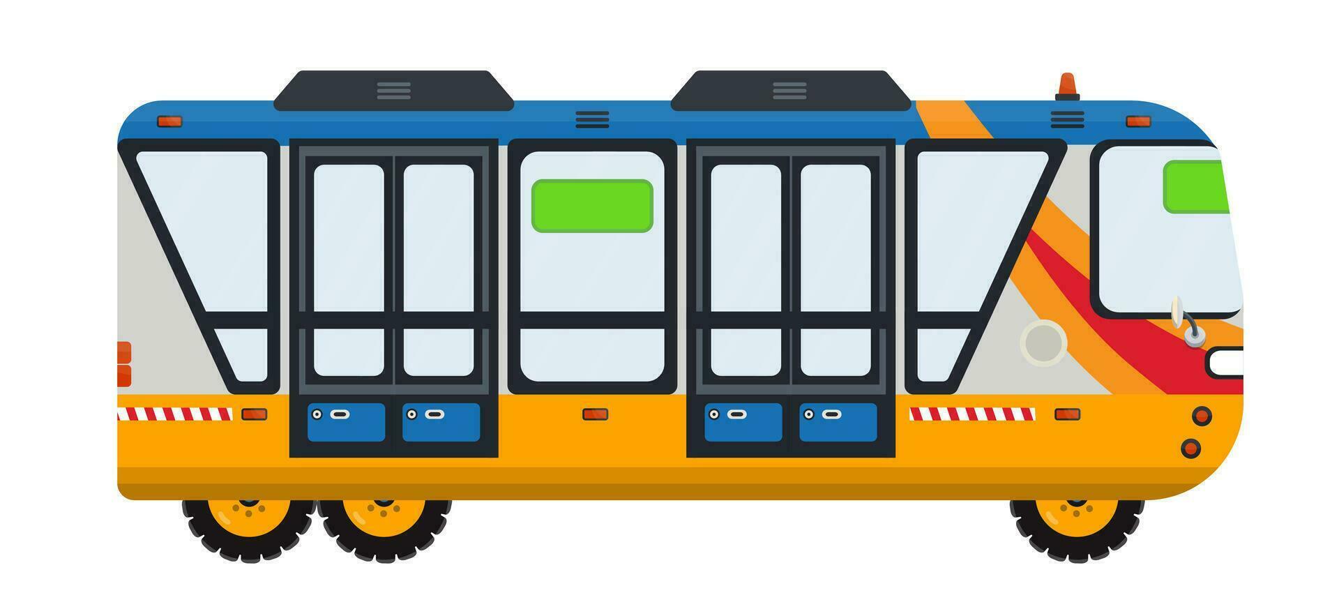 vector plano ilustración de autobús en blanco aislado antecedentes.