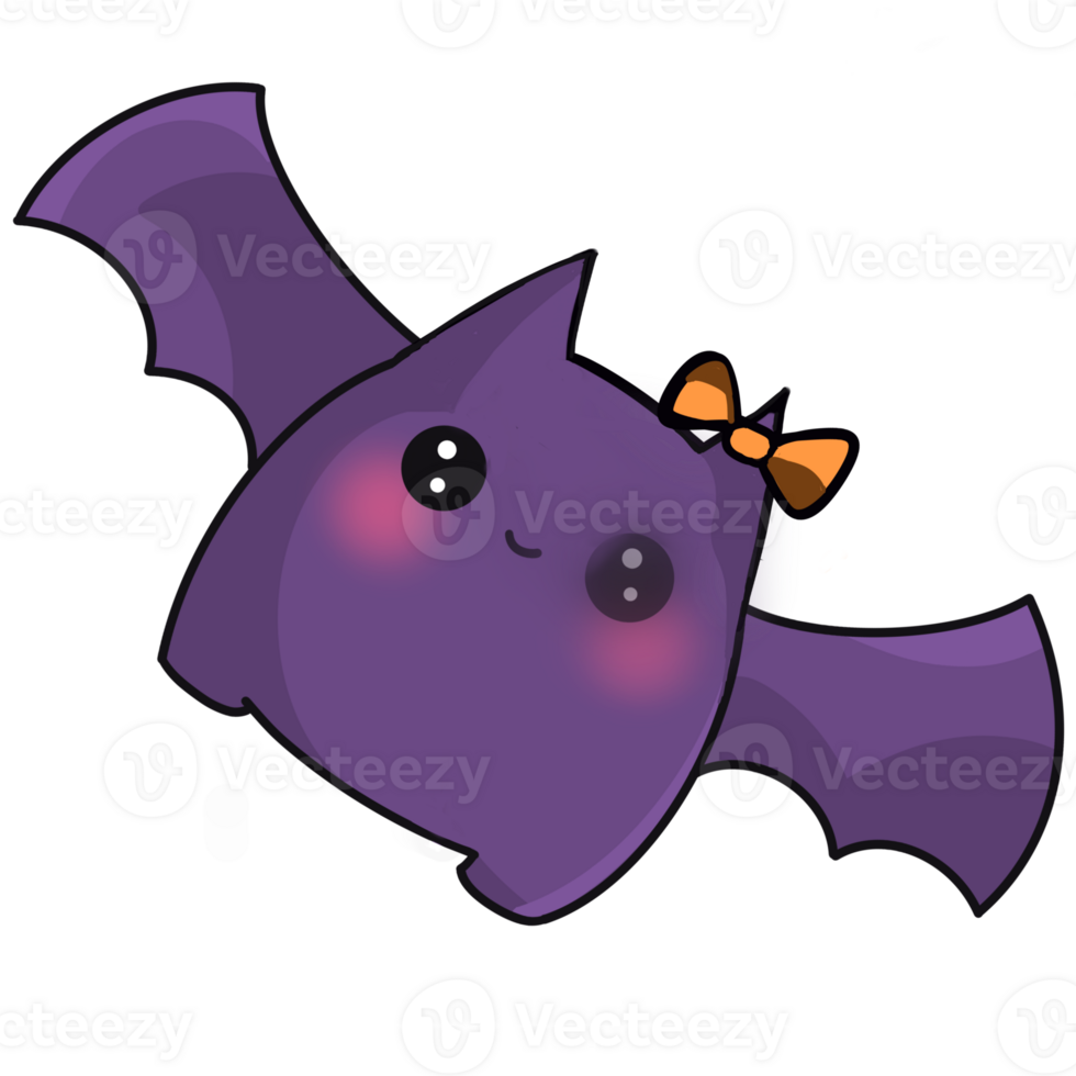 purple bat halloween so cute png