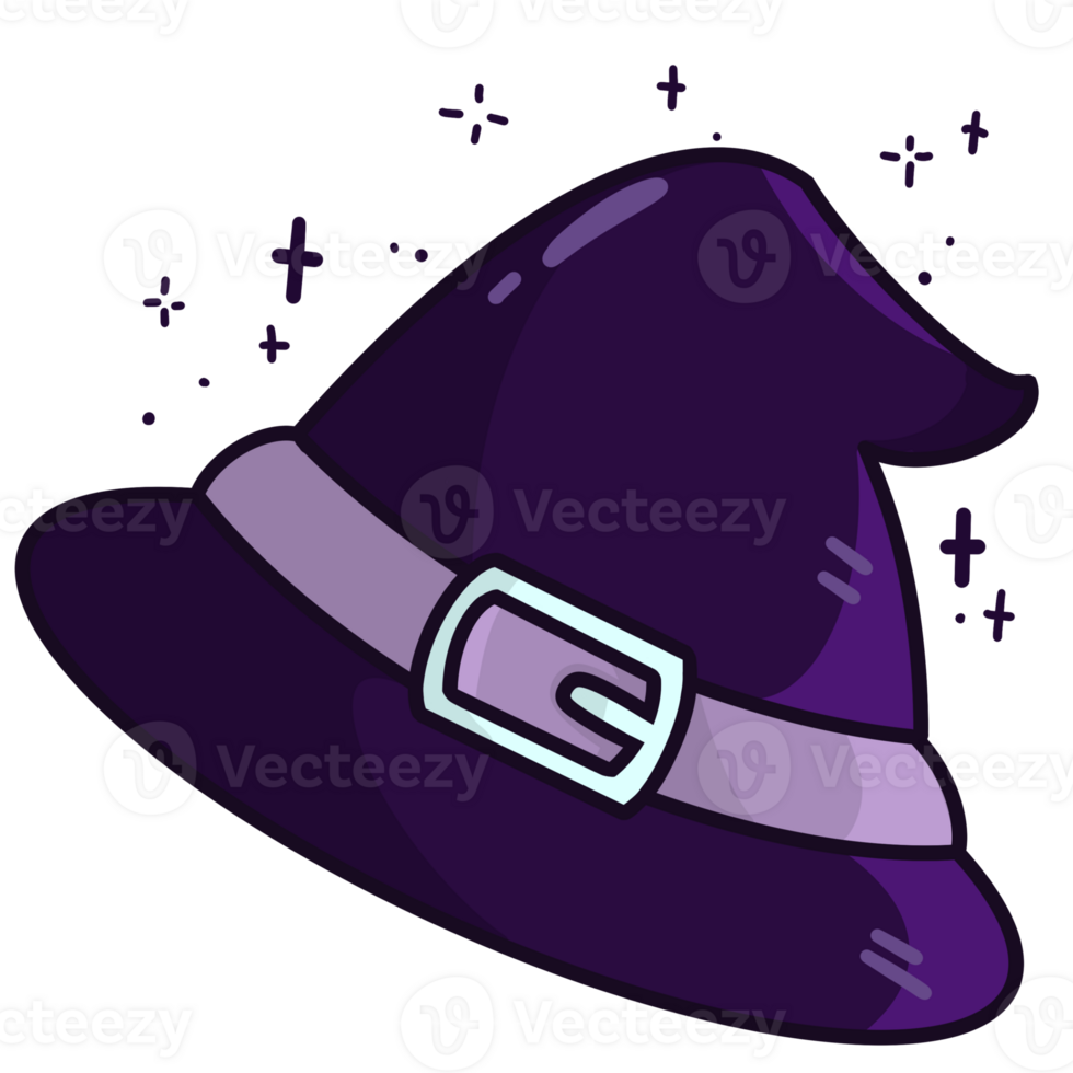 violet souhait Halloween chapeau png