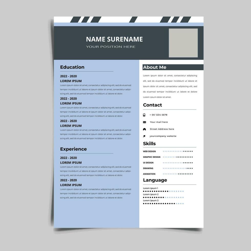 Resume CV vector Graphic Templates