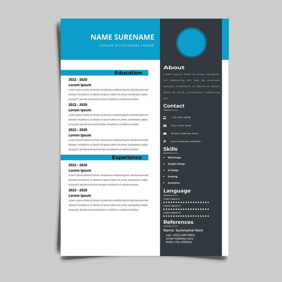 Resume CV vector Graphic Templates