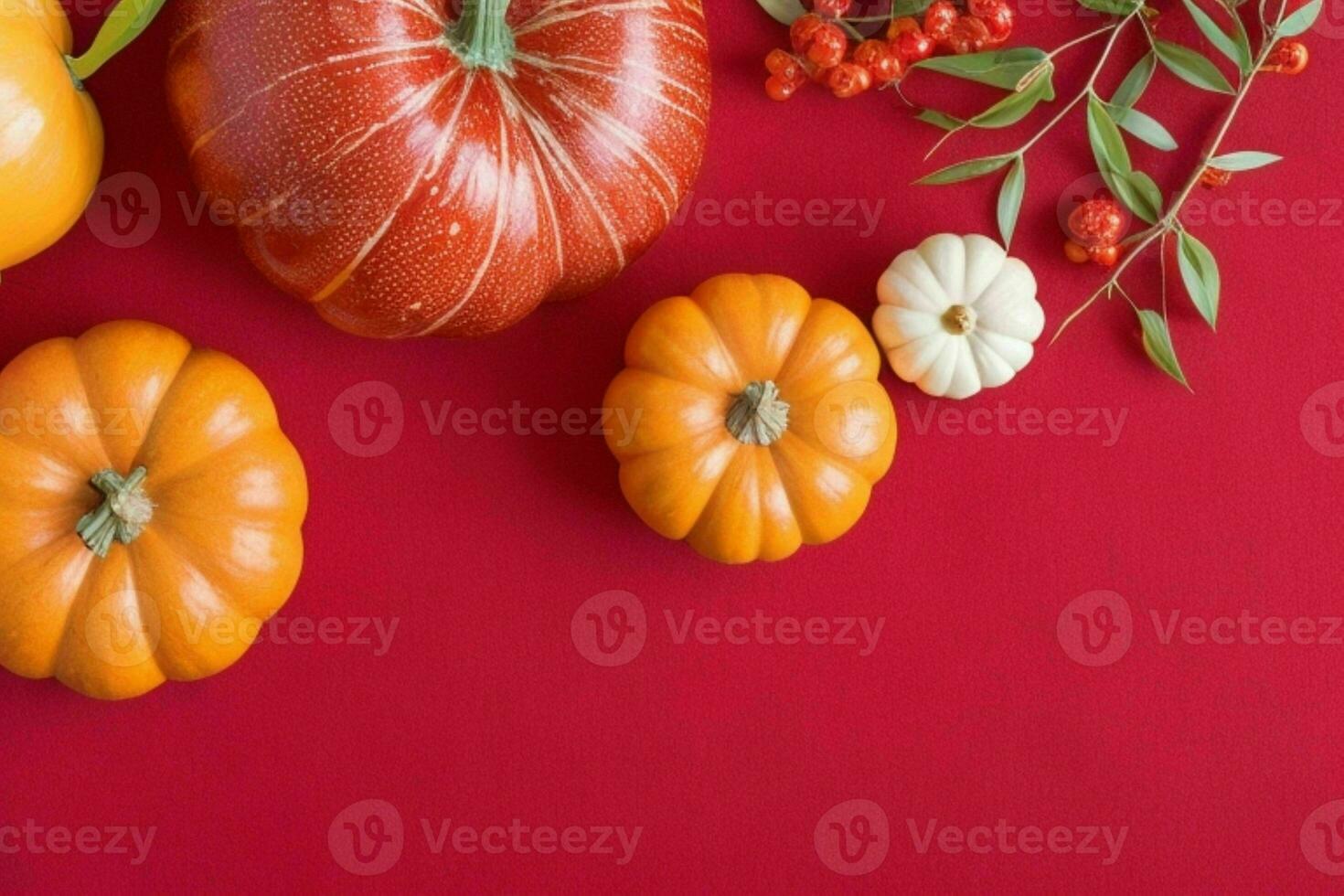 Thanks giving decoration background. AI Generative Pro Photo