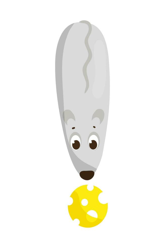 Punctuation Mark in the Form of a Cute Animal vector