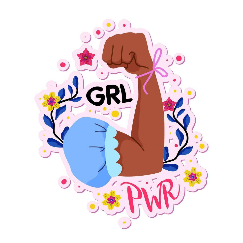 Sticker of Feminism vector