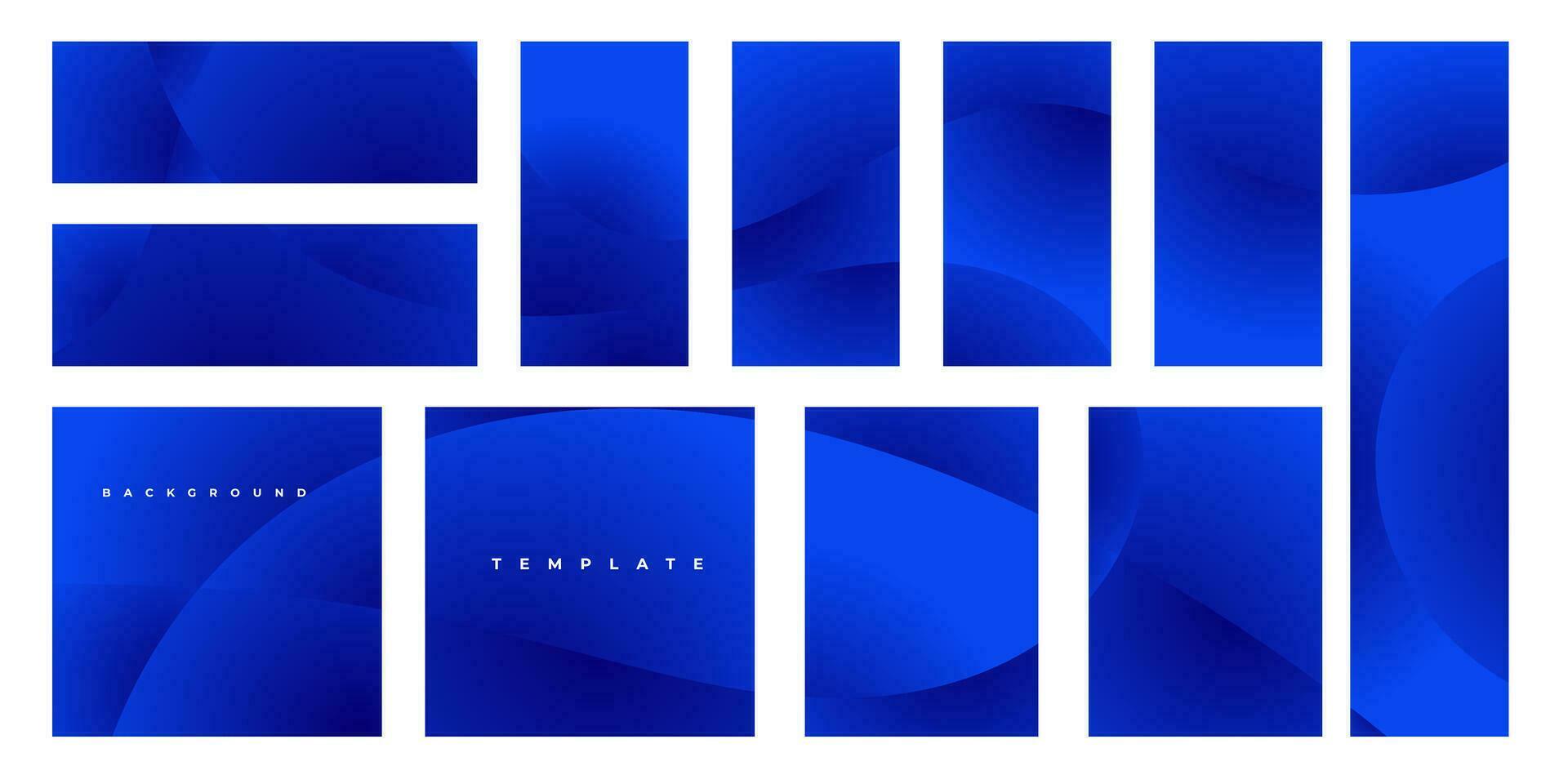 business background set template with creative colors vector