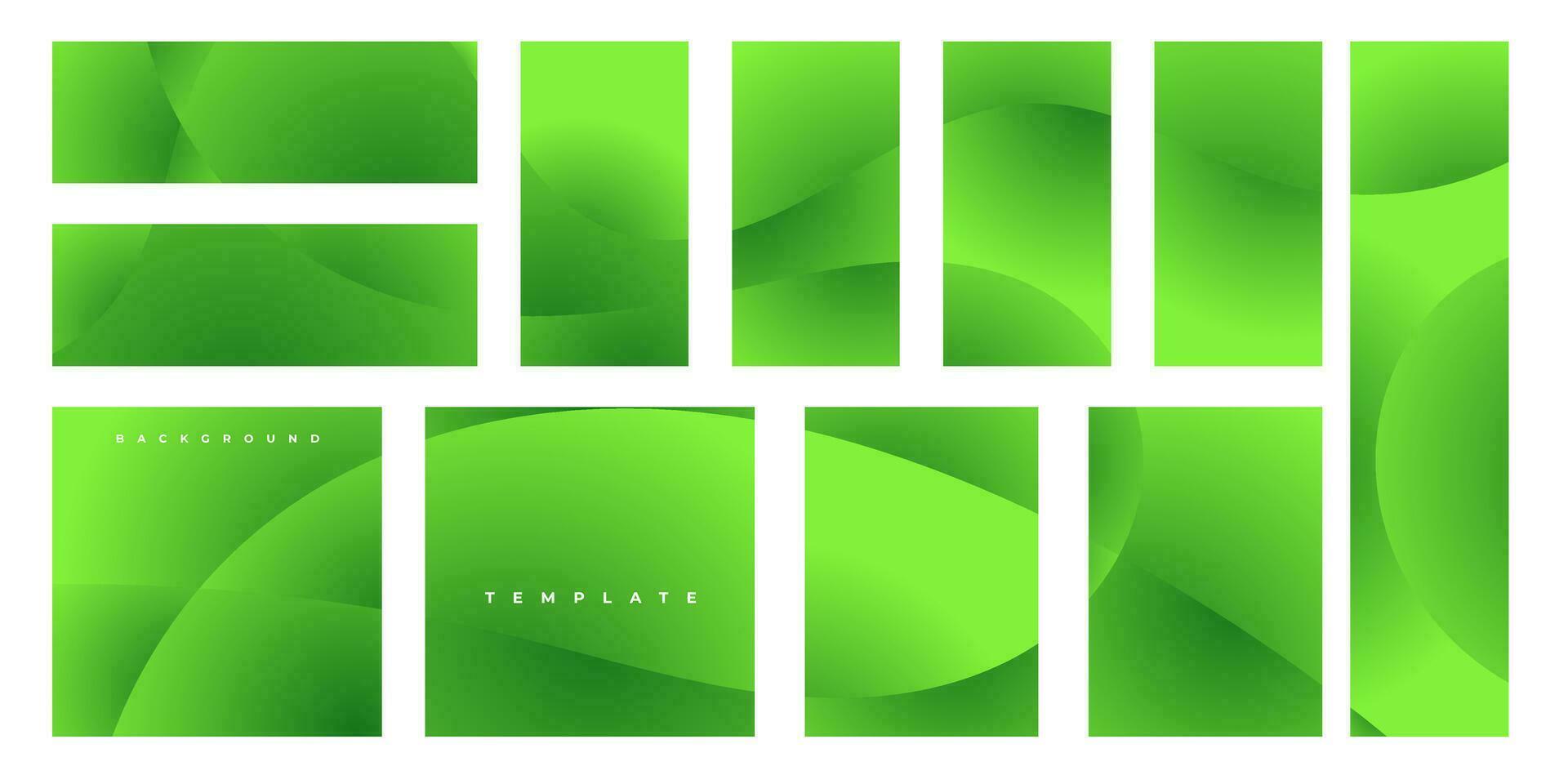 business background set template with creative colors vector