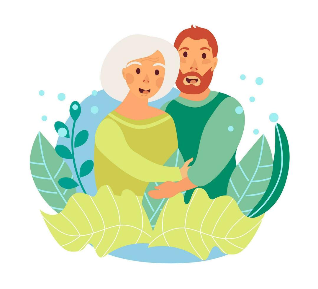 Vector Illustration of happy family