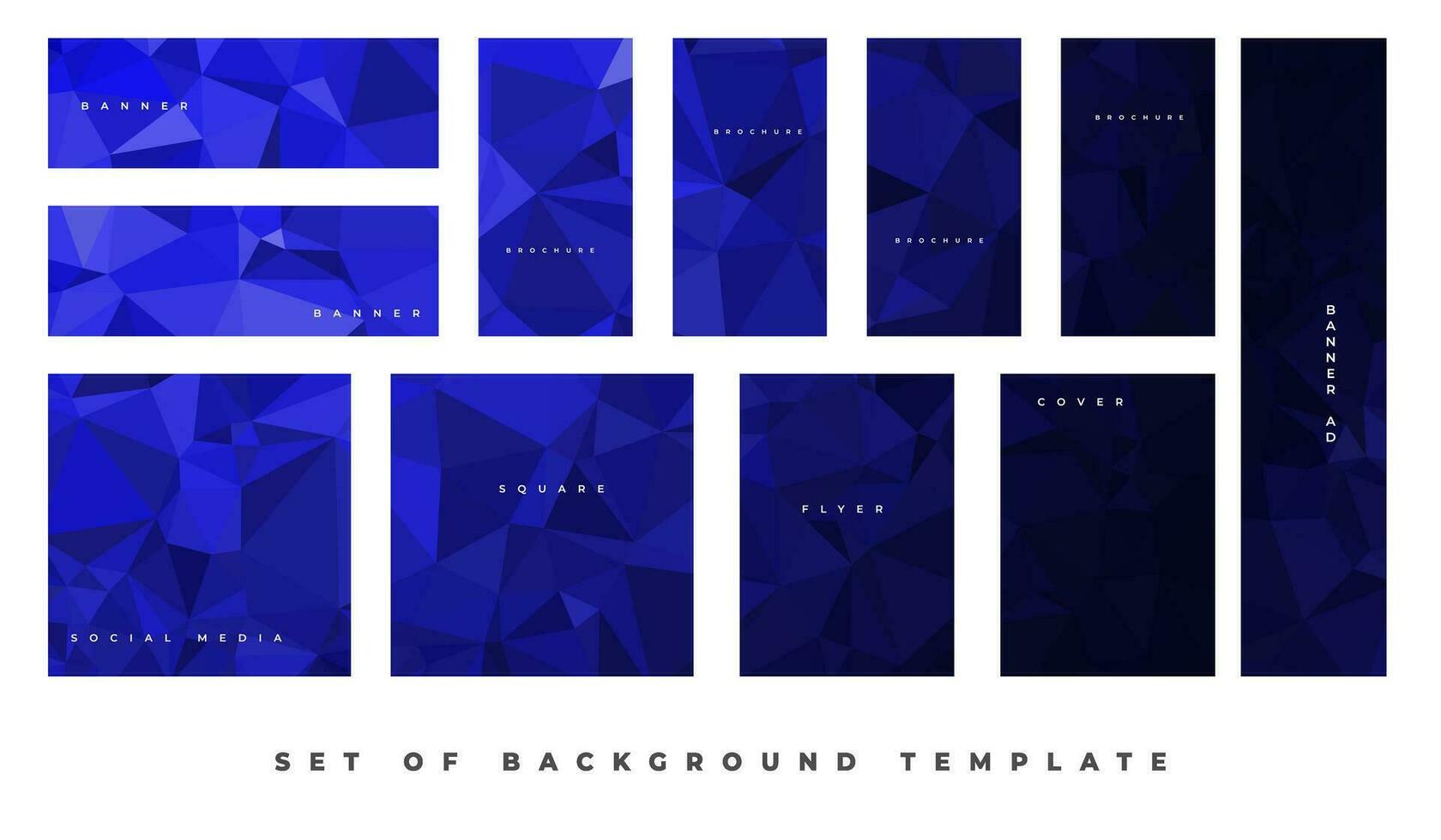 business background set template with creative colors vector