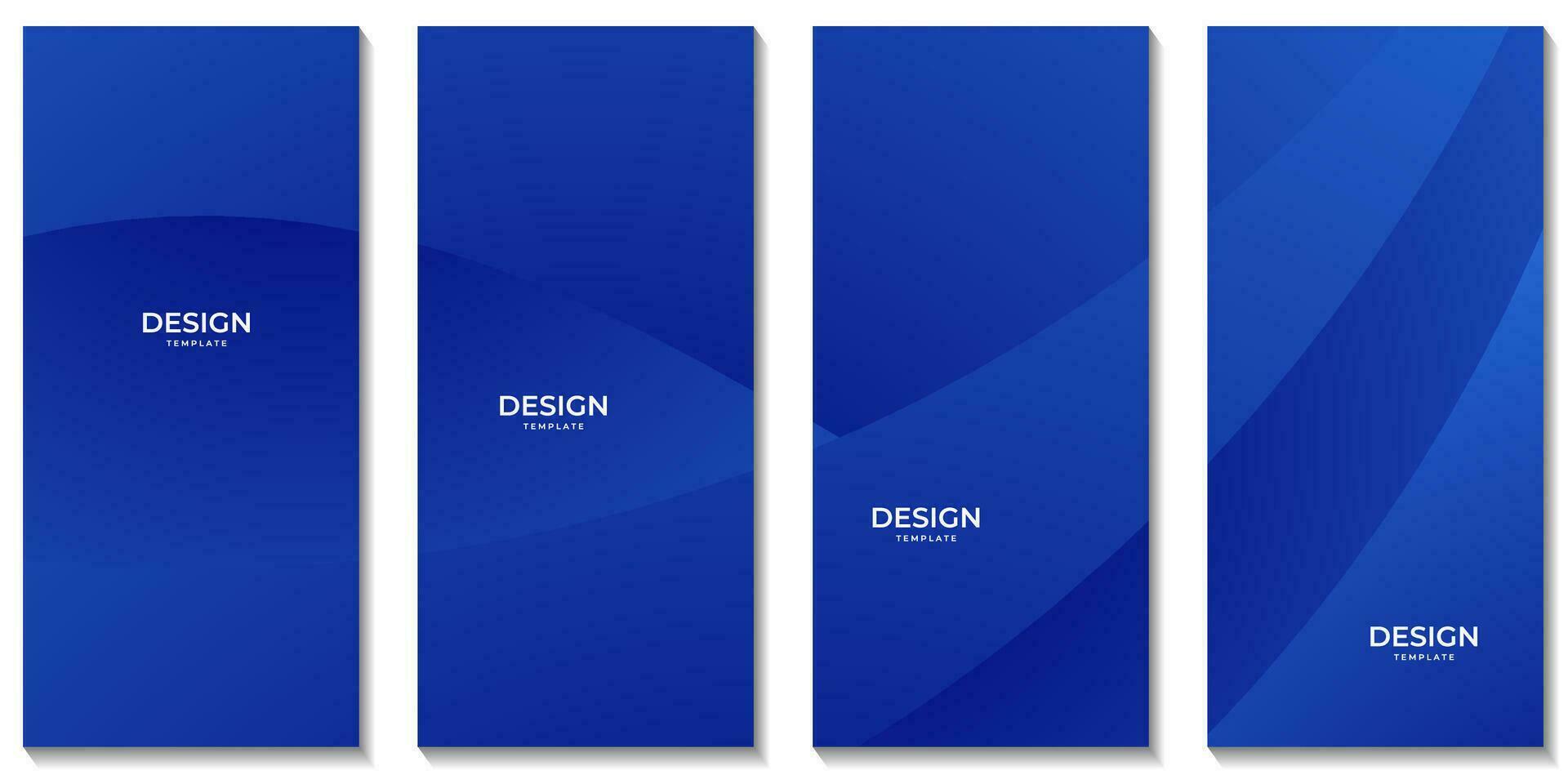 set of brochures with abstract blue background vector