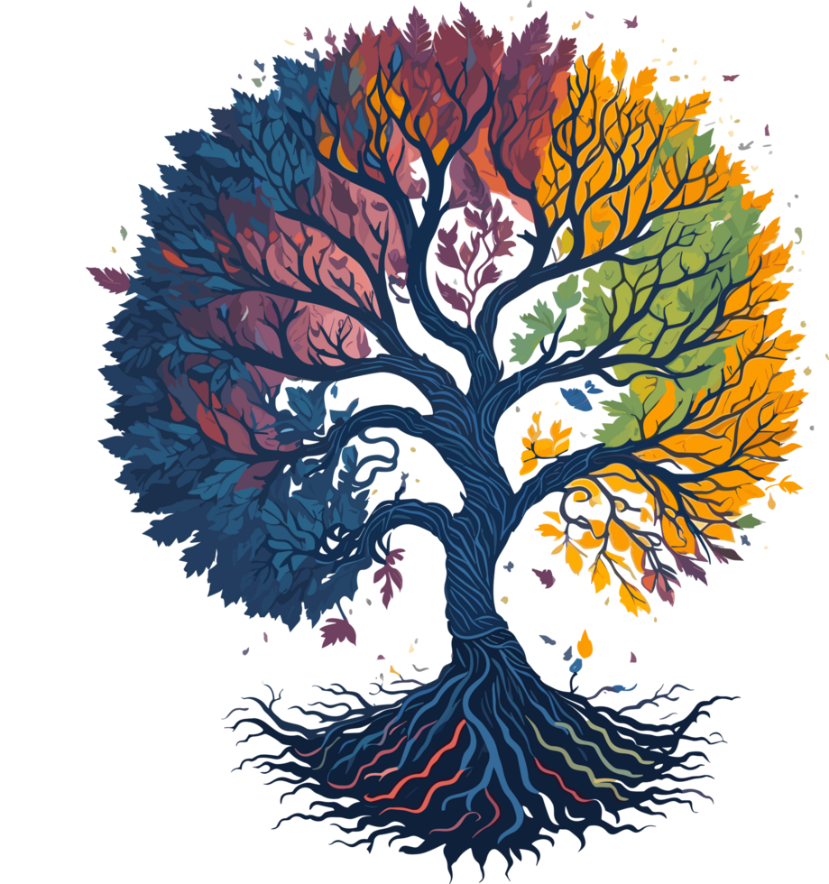 Image of a tree of life , no background , ai generated png