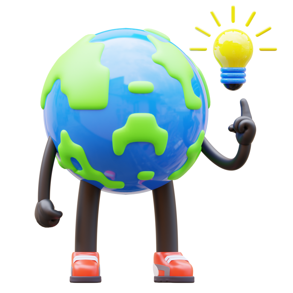 3D Earth Character Get Idea png