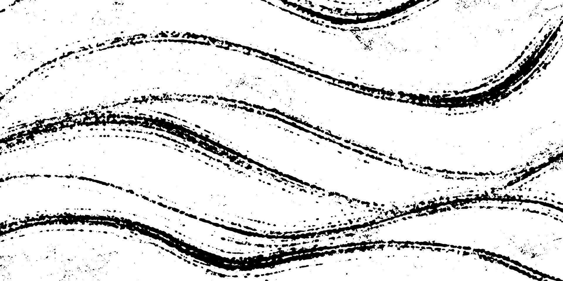 a black and white drawing of waves vector