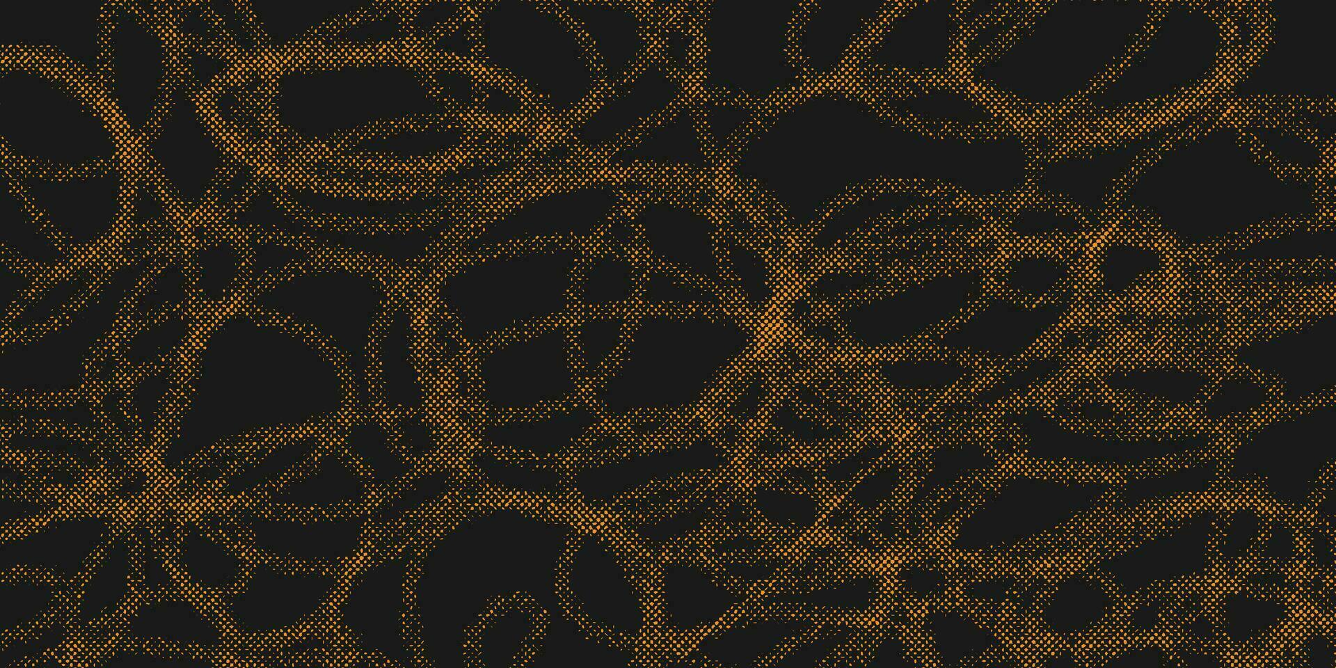 a black and gold pattern on a black background vector