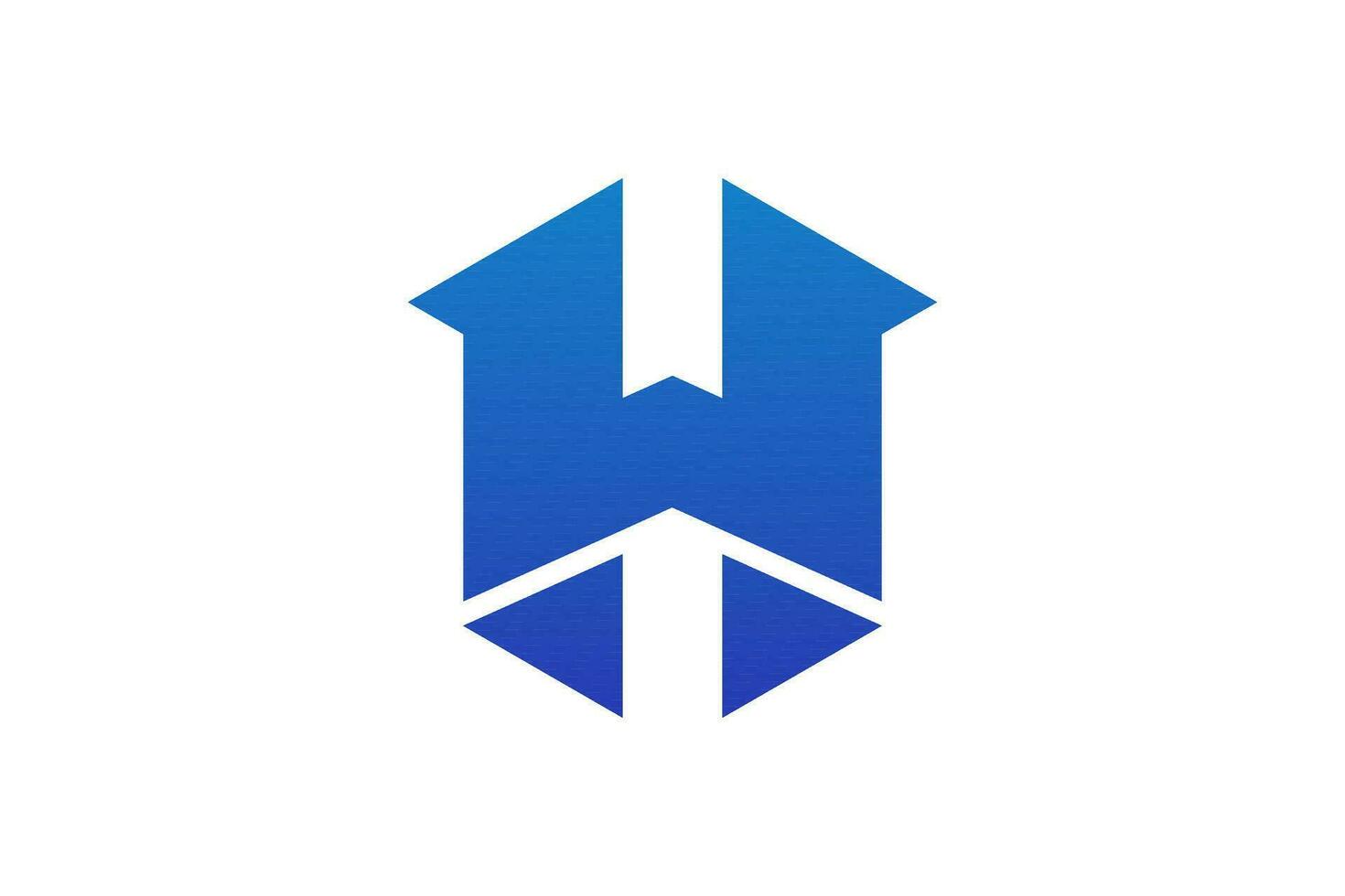 H geomentric logo vector