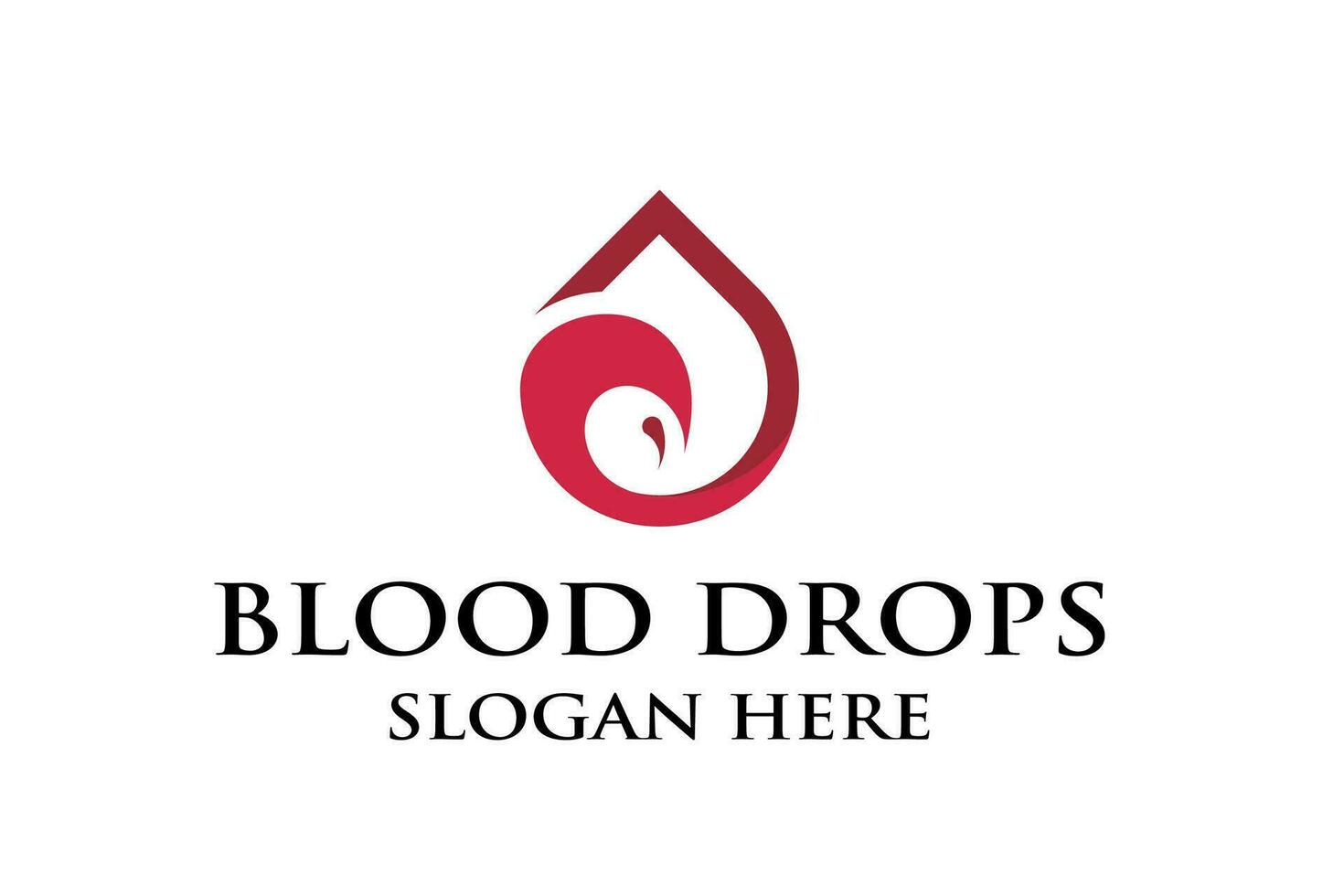 blood drop symbol for health business vector