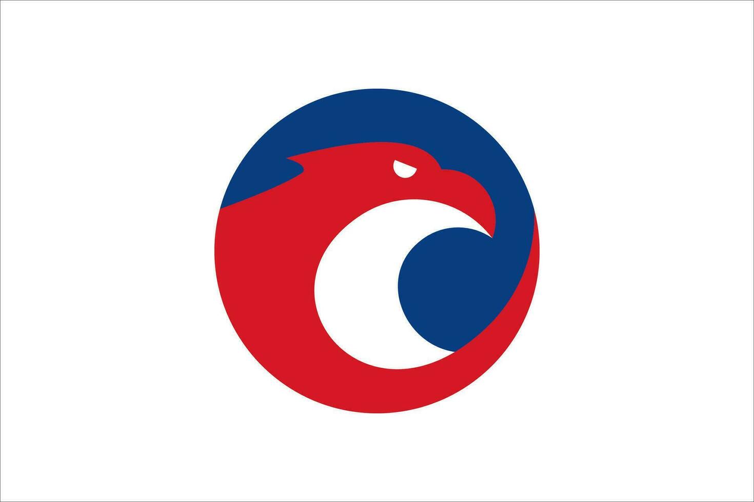Eagle Head circle american flag vector