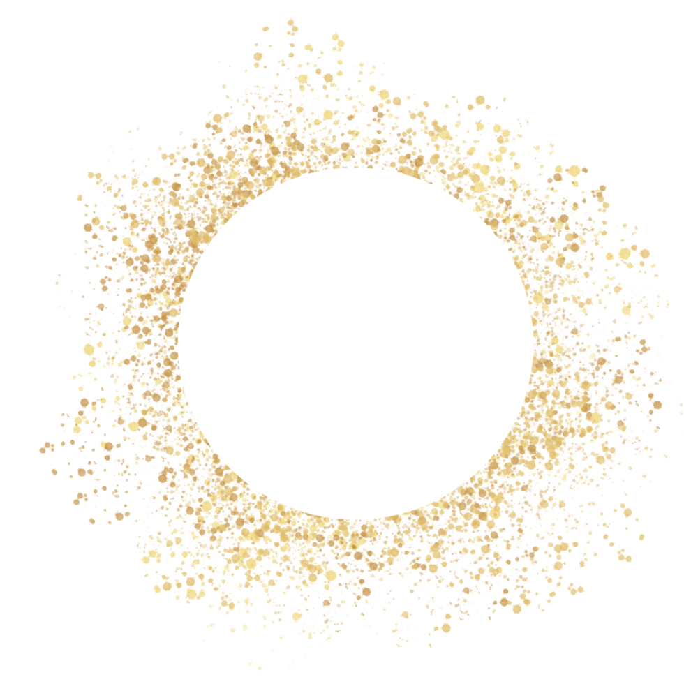 Golden glitter background png